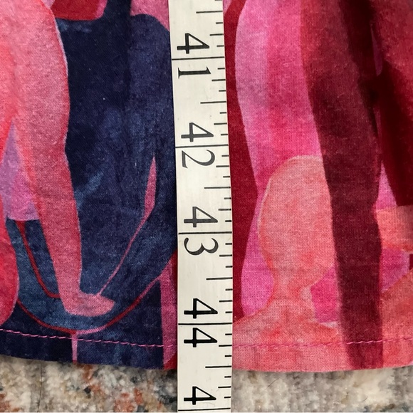 NEVER FULLY DRESSED Vibrant Multicolour Figure Print Square Neck Midi Dress - Picture 9 of 9